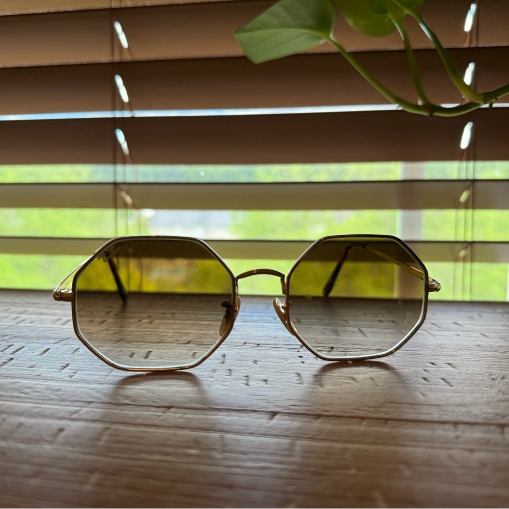 Ray-Ban Gold Octagonal Sunglasses